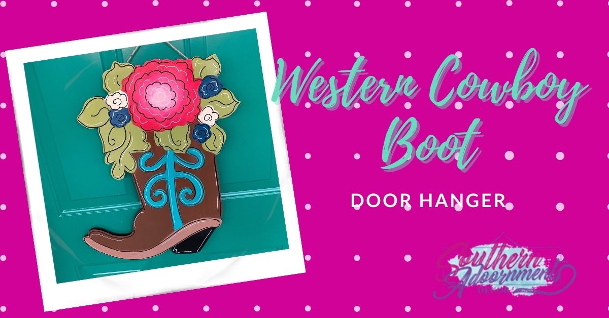 Western Cowboy Boot Door Hanger