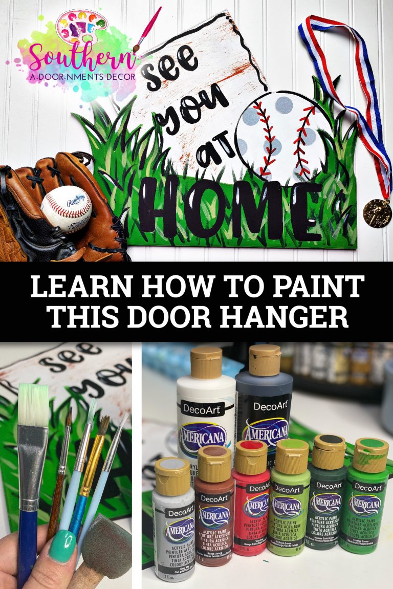 Learn how to paint "see you at home" door hanger