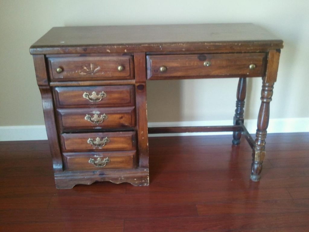 Thrift Store Wood Desk for DIY Painting Project