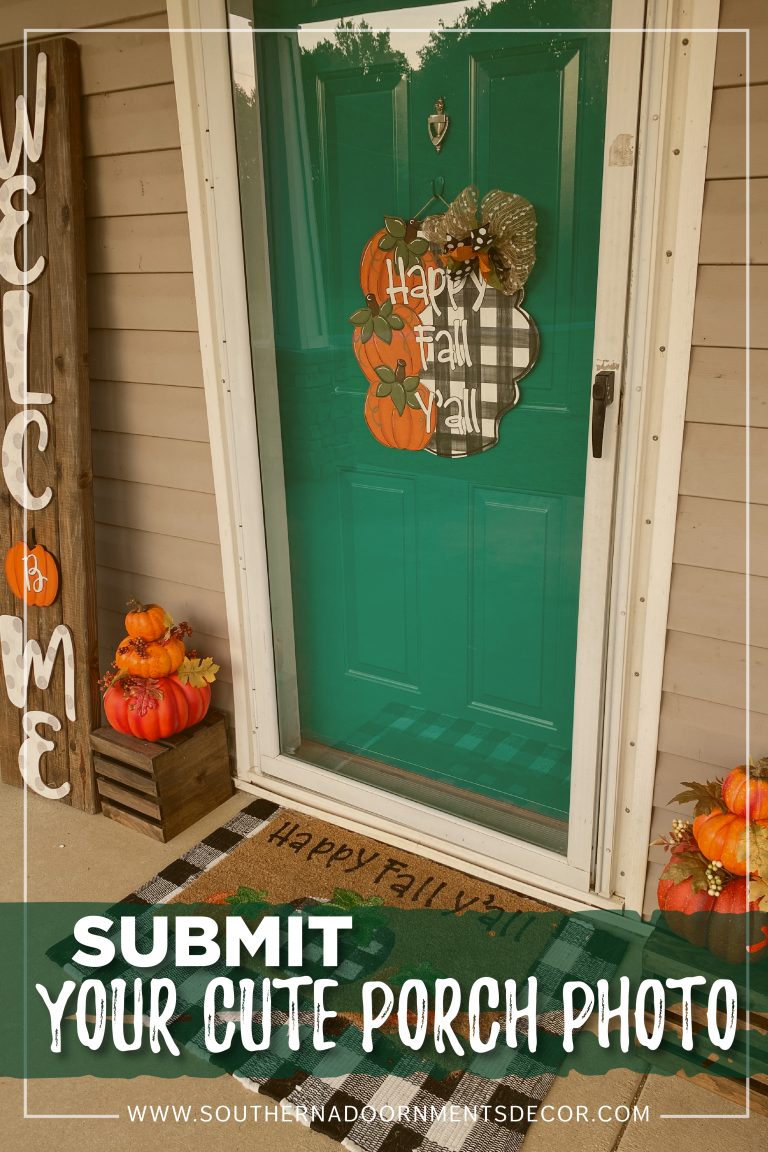 Fall Front Porch Decor with Black and White Buffalo Plaid
