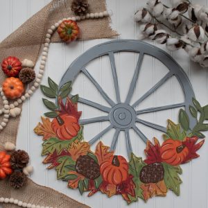 Fall Floral Wagon Wheel