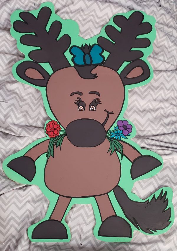 Reindeer Door Hanger by Joylene Smith at Illusionz Design