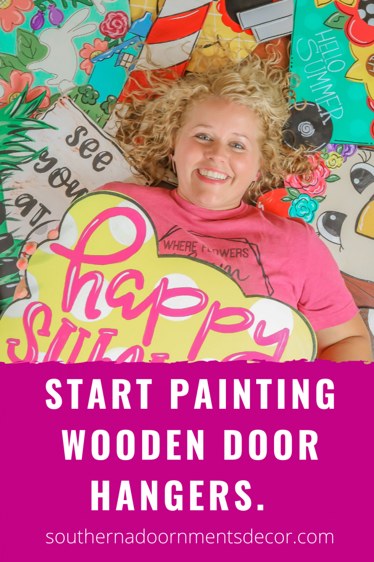 how to start painting wooden door hangers