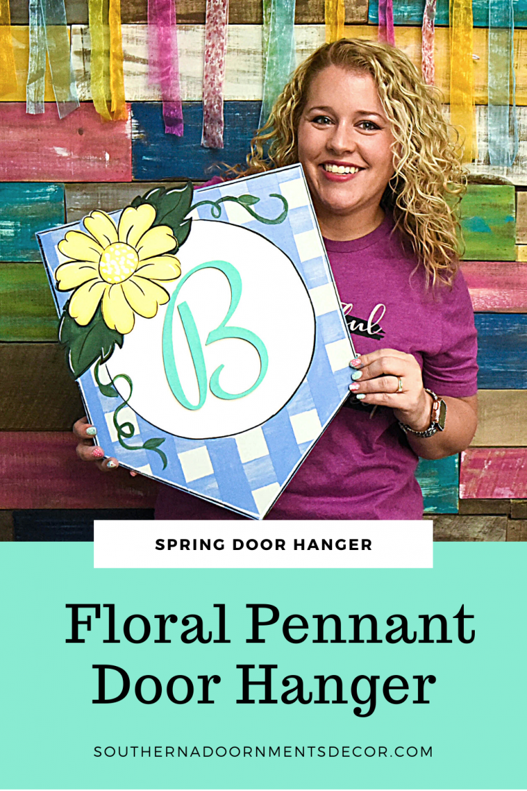 Floral Pennant Door Hanger