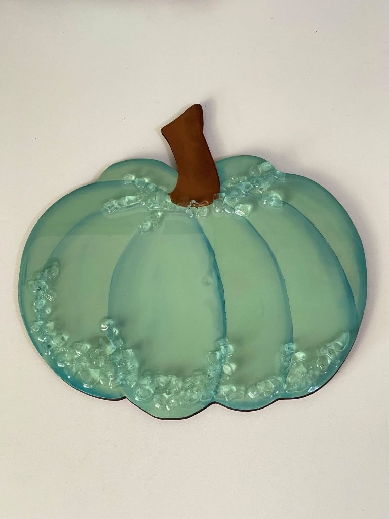 Pumpkin with Crushed Glass and Resin