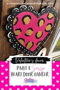 sassy heart door hanger image