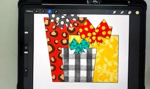 presents with color and pattern changed on one