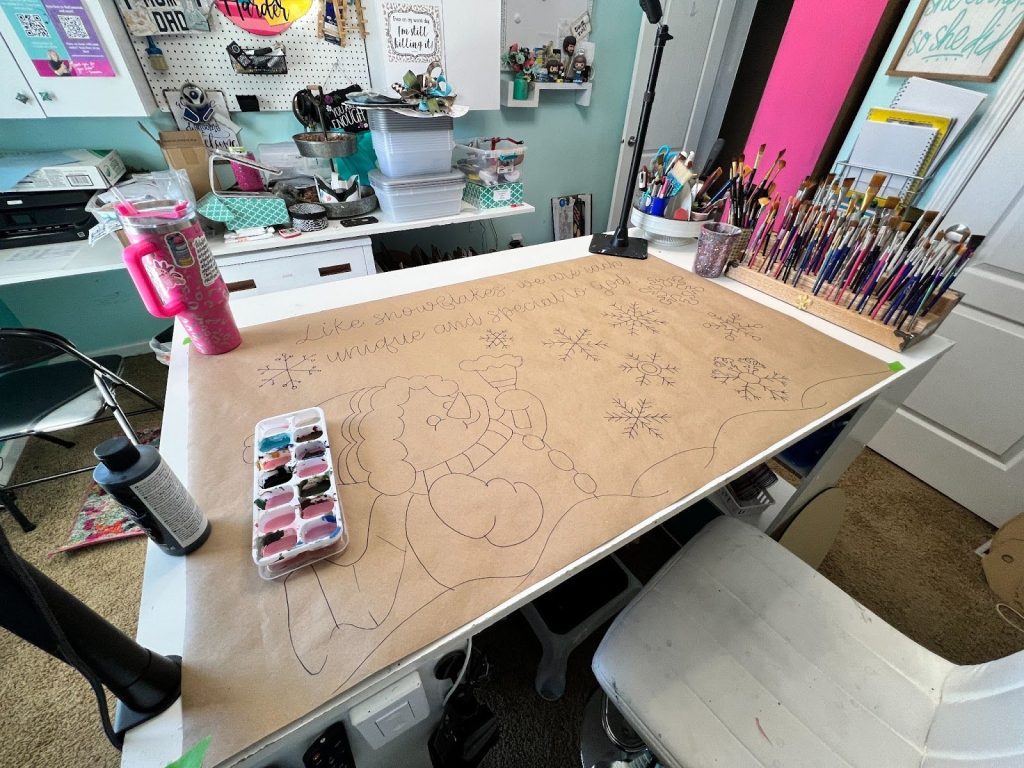 a craft table