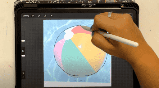 hello summer beach ball being outlined from an image example