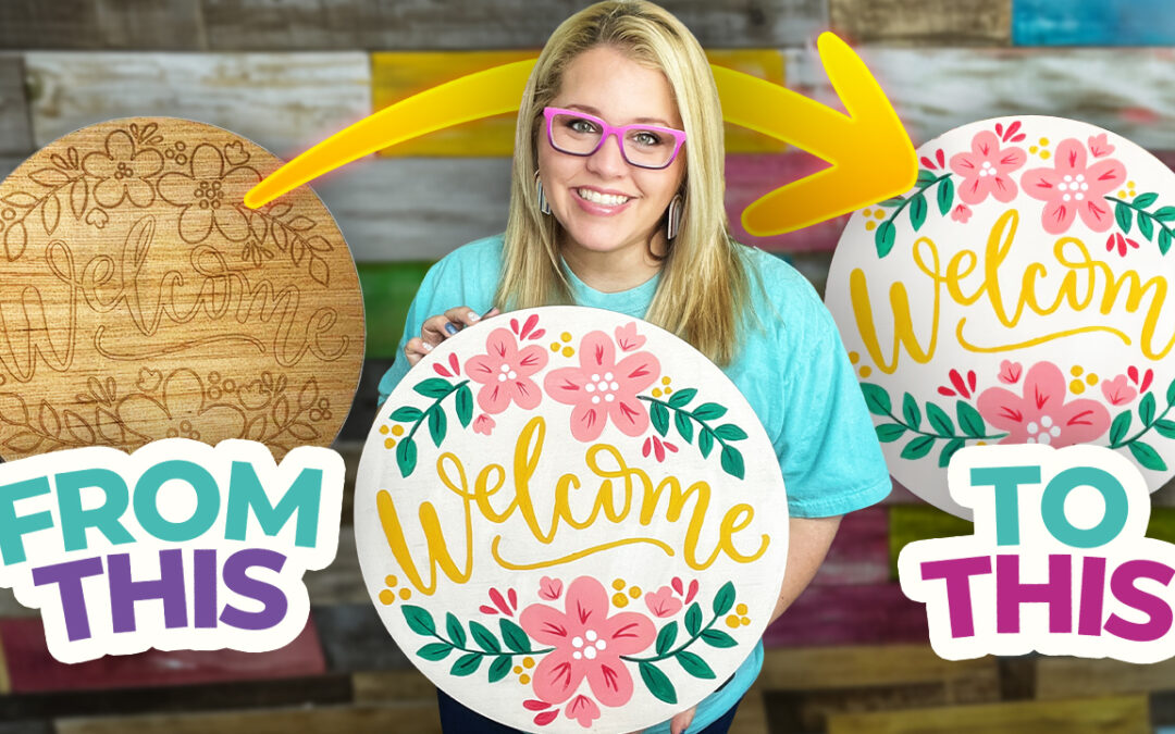 Floral Welcome Door Hanger Tutorial and Supply List