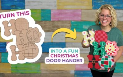 Christmas Door Hanger Tutorial: Paint a Retro “Ho Ho Ho” Disco Design!