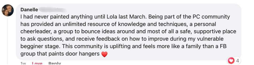 Painter's Clubhouse member testimonial