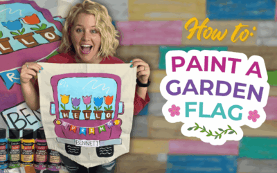 How to Paint a Spring Truck Garden Flag (Easy DIY Fabric Painting Tutorial)
