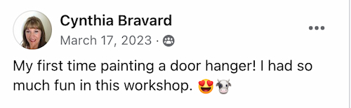 Screen Shot 2024-02-09 at 2.29.33 PM Screenshot Testimonial about the Merry and Bright Workshop