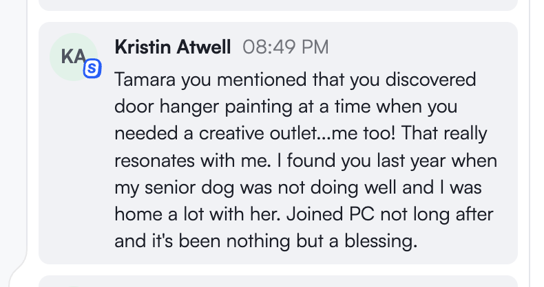 Screenshot 2026-04-14 at 8.53.16 PM Screenshot Testimonial about the Merry and Bright Workshop